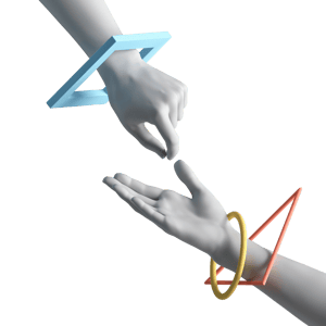 render-3d-manos-maniqui-blanco-pulseras-geometricas-aisladas-sobre-fondo-liso